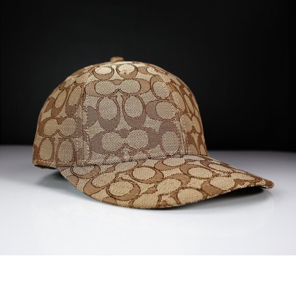 Coach Unisex Signature Jacquard Hat Khaki XS/S NWT $128 - Picture 1 of 4